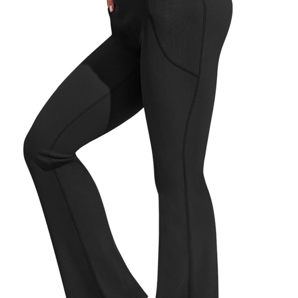 Black Leggings XS Ribbed